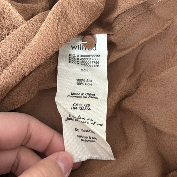 Wilfred Long Silk Tunic Blouse (X-Small) - Picture 4 of 4